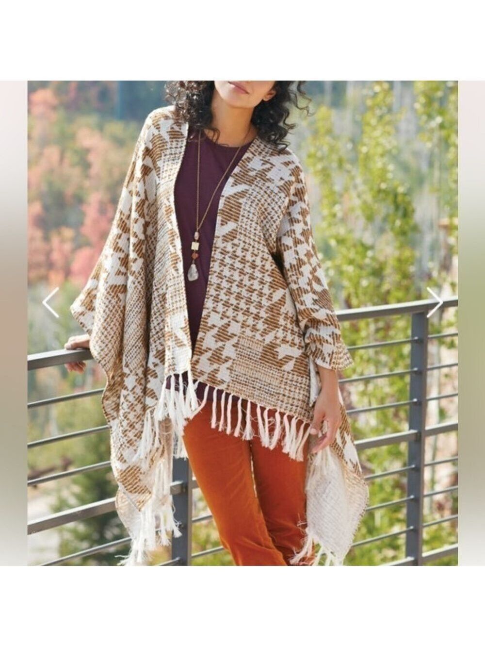 Soft Surroundings Kensington Kimono Cardigan One Size Boho Chick Warm